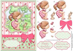Dandelion Snow Card Front & Decoupage