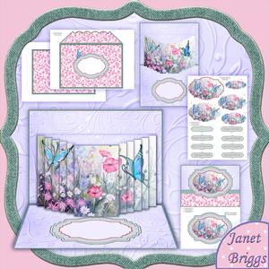 Pop Up Scene Meadow Flowers 3D Card Kit