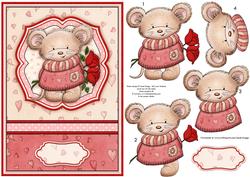 Maurice the Mouse Valentine's Day Topper & Decoupage