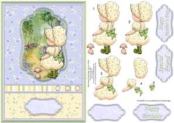Puppy Walk Card Topper & Decoupage