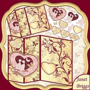 Cats in Gold & Burgundy No Hole Fold Back Mini Kit
