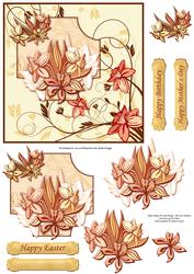 Contemporary Daffodils Card Topper & Decoupage