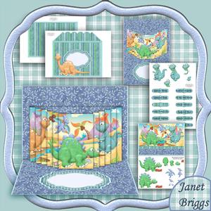 Pop Up Scene Dinosaurs 3D Card Kit