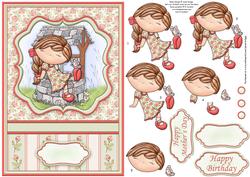 Butterfly Izzy Birthday or Mother's Day Topper & Decoupage