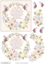 Pastel Florals & Butterflies Mother's Day Decoupage & Verse