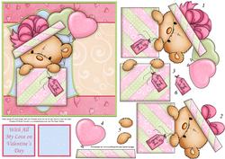Valentine Bertie Decoupage & Card Topper