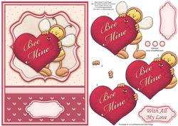 Bee Mine Valentine's Day Topper & Decoupage