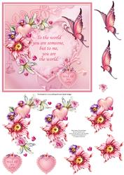 To Me You Are the World Topper & Decoupage