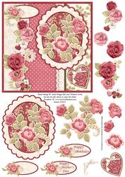 Shabby Chic Roses Card Topper & Decoupage