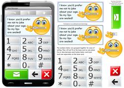 Mobile Phone My Lips Are Sealed Joke Birthday Quick Card