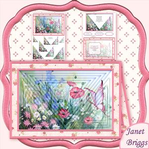 Meadow Flowers 3D Illusion Card 2 Sheet Mini Kit