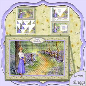 Bluebell Woods 3D Illusion Card 2 Sheet Mini Kit