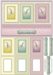 Framed Floral Panels Birthday or General Quick Card
