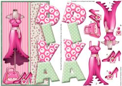 Over the Side Diva in Pink Female Birthday