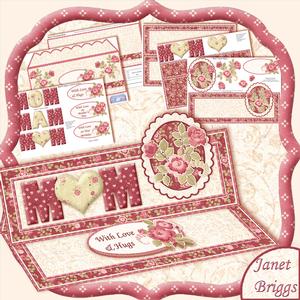 Shabby Chic Easel Card Kit for Mum Mom or Mam