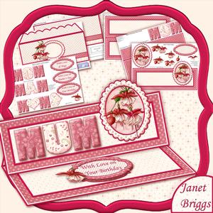Fuchsias Easel Card Kit for Mum Mom or Mam