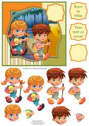 Your Tent or Mine Hiking Camping Topper & Decoupage