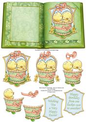 Basket Case Easter or Birthday Topper & Decoupage
