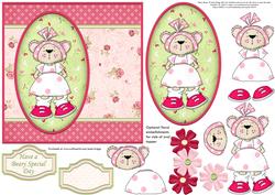 Beary Special Day Decoupage & Optional Floral Embellishments