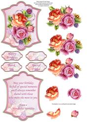 English Roses Topper & Deccoupage