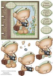 Photographer Ted Smile Please Card Topper & Decoupage