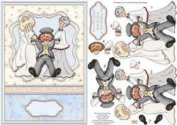 Wedding Day to the Altar Card Topper & Decoupage