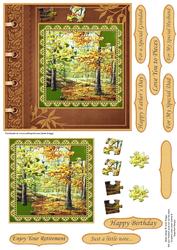 Autumn Woods Jigsaw Quick Card