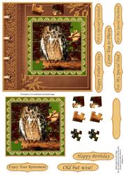Wise Old Owl Jigsaw Quick Card