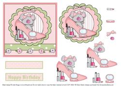 Little Fashion Mouse Decoupage
