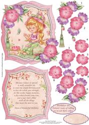 Eat More Cake Birthday Card Topper & Decoupage