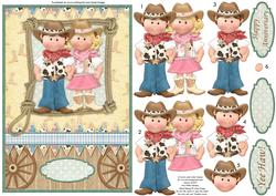 Hoedown Barn Dance Country Dancing Topper & Decoupage