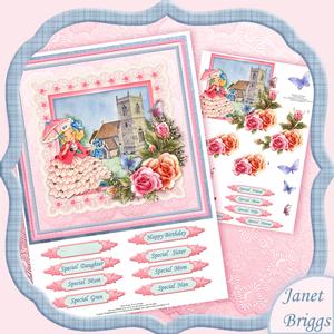 Vintage Belle at Church Topper & Decoupage Mini Kit
