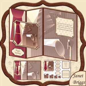 Trendy Business Man Fold Back Card Mini Kit