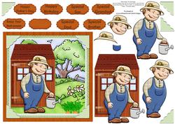 Gardener's World Birthday or Father's Day Decoupage