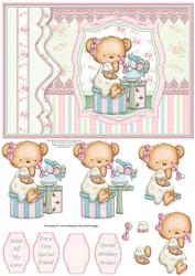 Girls Together Female Birthday or Mother's Day Decoupage