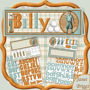 Vintage Golf Name Card Kit & Decoupage