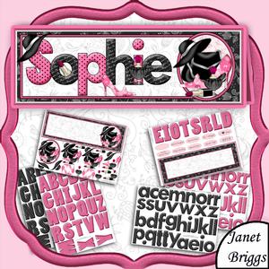 Create Any Name Fashion Accessories Card Kit