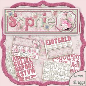 Create Any Name Carnations & Butterflies Card Kit