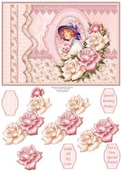 Vintage Lady & Best Friend Topper & Decoupage