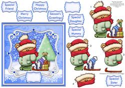 Hold My Hand Christmas Card Topper & Decoupage