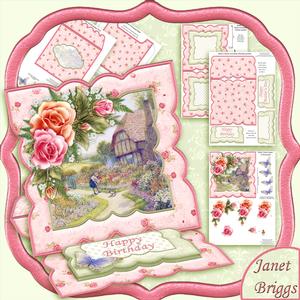 Vintage Cottage Garden Easel Card Kit & Decoupage