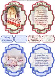 Christmas Religious Church & Choir Toppers Inserts Tags