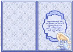 Christmas Snuggle Bear Blue A5 Insert for Cup442910_68