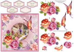 Waiting at the Garden Gate Card Topper & Decoupage