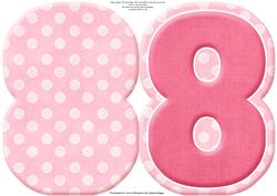 Age 8 Blank Pink Birthday Shape Card