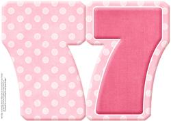 Age 7 Blank Pink Birthday Shape Card