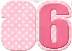 Age 6 Blank Pink Birthday Shape Card