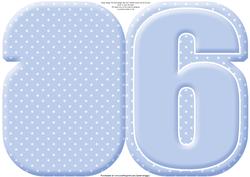 Age 6 Blank Blue Birthday Shape Card
