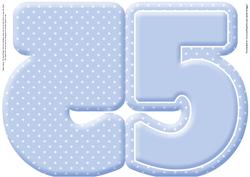 Age 5 Blank Blue Birthday Shape Card
