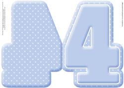 Age 4 Blank Blue Birthday Shape Card